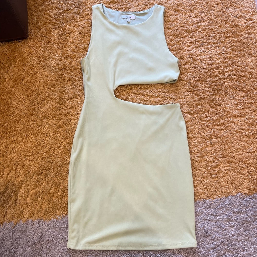 Green Cut-Out Mini Dress